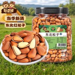 憨豆熊 东北松子 500g 罐装