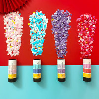 演绎 混色弹簧小礼花 礼花筒手持礼花炮 生日派对装饰场景布置用品 4支