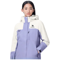 CAMEL骆驼女装天选铠甲机能冲锋衣男女三合一防水登山服2024秋冬外套 沙漠灰/橡木灰,女 L