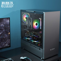 超频三 神机 白色 中塔式机箱EATX/ATX主板玻璃侧透/支持4090显卡