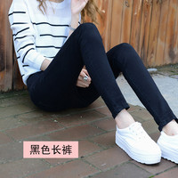 狮子聪狮子聪 牛仔裤女小脚九分裤2025春夏新款韩版紧身小脚长裤 7