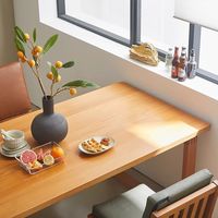 实木餐桌松木莫比恩餐桌长方形家用饭桌客厅餐书桌一体原木大桌子