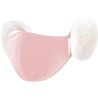 勋阳宇乐【2个装】保暖护耳口罩女高颜值2026秋冬季加绒加厚防风防寒 藕粉色+藕粉色 【升级加绒】