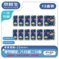 京鲜生 巨无霸云南蓝莓（22mm+）125g*12盒