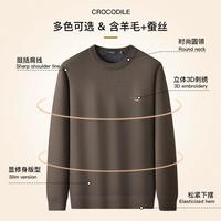 鳄鱼恤 男士冬季加绒毛衣加厚针织衫