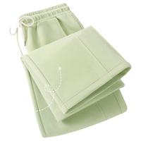 名创优品（MINISO）山本裤女装秋季2025潮流气质宽松显瘦垂感潮流休闲阔腿裤子女 【华棉阔腿裤-春秋款】新豆绿(纯色) M 160 (体重100-115斤)