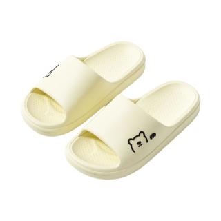 Chokichoki EVA 家居情侣拖鞋 加厚软底踩屎感不臭脚拖鞋男 米白色