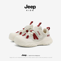 吉普 秋季运动鞋2025秋季魔术贴跑步鞋户外儿童登山鞋
