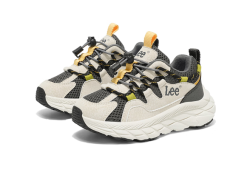LEE KIDS 男女童防滑跑步鞋 灰米
