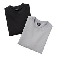 七匹狼长袖T恤男士卫衣男春秋款圆领简约休闲弹力长T打底体恤衫男装上衣 001(黑色)-复古老花提花款 2XL (180) 96A 180/96A/XXL