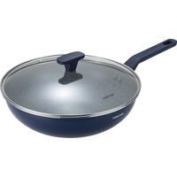 凌丰(LINKFAIR) 麦饭石色不粘锅炒锅多功能少油烟炒菜锅平底电磁炉通用 30cm单柄炒锅 LFDCG-QS30DC03