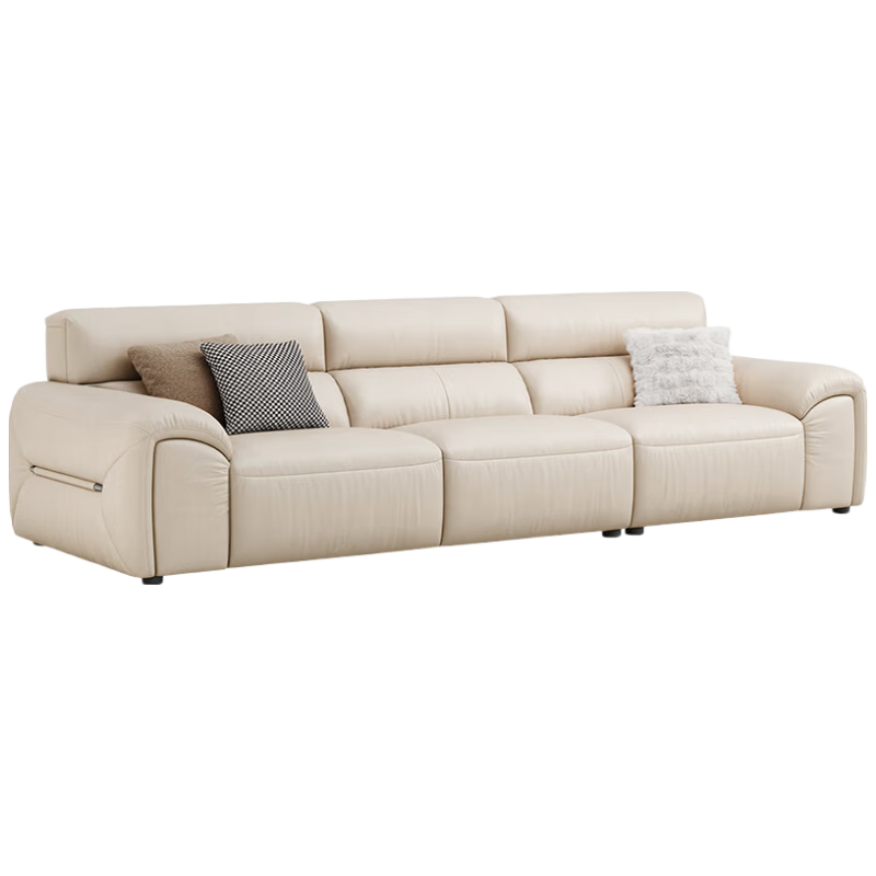 3.31m奶酪白|生态皮沙发+绿单椅