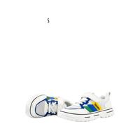 泰兰尼斯夏季3-16岁女童板鞋闪亮透气百搭中大童板鞋潮流运动鞋 白蓝 28 内长18cm