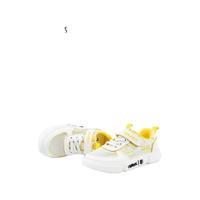泰兰尼斯夏季3-16岁女童板鞋闪亮透气百搭中大童板鞋潮流运动鞋 白黄 33 内长21.5cm