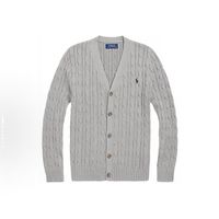 Polo Ralph Lauren毛衣 童装 纯色V领 灰色 儿童款 成人可穿