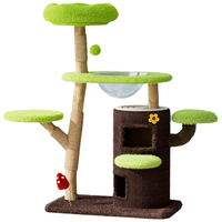 乐妃（LEFEI）实木柱猫爬架子猫窝猫树剑麻桶玩睡一体豪华猫咪攀爬架家用不占地