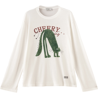  TOYOUTH/初语 莱赛尔天丝羊毛 女士罩衫 米白色 M