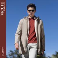 男士风衣时尚连帽夹克防风休闲修身春季外套