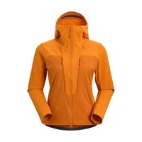 KAILAS凯乐石M8-PRO软壳衣女CORDURA耐磨抗撕裂弹力户外攀岩连帽登山服 落霞橙 2XL