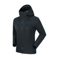 KAILAS凯乐石M8-PRO软壳衣女CORDURA耐磨抗撕裂弹力户外攀岩连帽登山服 玄青黑 XS