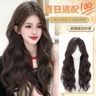仟丝百变 假发全头套女长卷发慵懒水波纹中分款自然日常整顶全头套