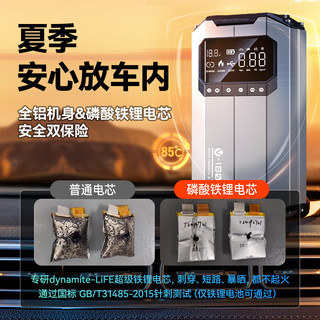 迈瑟伦（Maxcellent）汽车应急启动电源充气泵一体机 轮胎打气泵电动车 强启电源搭电宝 V1802智能版【智能夹】