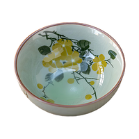 毕方器物(BifongWare)哥窑酒具白酒杯家用二两 中式复古青花小酒碗 粗瓷创意米酒黄酒杯 繁花(黄) 100ml 1只