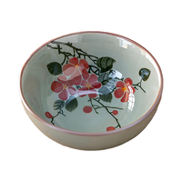 毕方器物（BifongWare）哥窑酒具白酒杯家用二两 中式复古青花小酒碗 粗瓷创意米酒黄酒杯 繁花（红） 100ml 1只