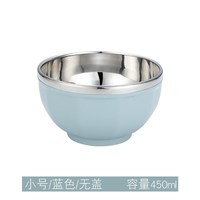 304不锈钢饭碗汤碗家用带盖双层隔热防烫防摔宝宝儿童成人吃饭碗