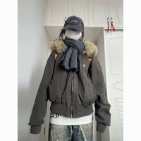 座山雕棉服外套女冬季2025棉衣加绒加厚派克服小个子短款棉袄