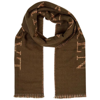 RALPH LAUREN 拉夫劳伦秋冬双面围巾标志性品牌印花经典单品不过时16383305 Deep Olive ONE SIZE