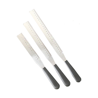 三能蛋糕奶油裱花抹刀直角带刻度不锈钢抹平刀刮刀脱模刀吻刀8寸 DS2140102 10寸直角带刻度抹刀