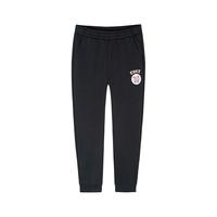 鸿星尔克儿童裤子女中小童针织长裤秋季儿童运动裤 正黑 120