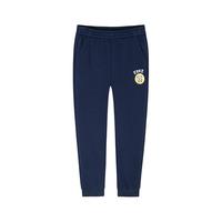 鸿星尔克儿童裤子女中小童针织长裤秋季儿童运动裤 蓝黑色 101