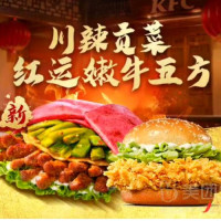 肯德基 五方辣堡双拼套餐 + 吮指原味无骨鸡块(4块)