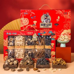 首粮 天赐菌华山珍礼盒720g春节菌菇干货年货大礼包食用菌礼盒