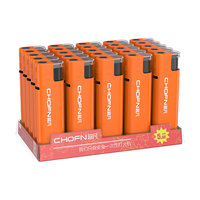 超凡一次性打火机防风充气高颜值活力橙色30支男士打火机商超零售