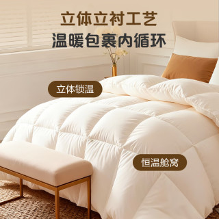 移动端、京东百亿补贴：1号会员店 95%白鹅绒羽绒被 冬季加厚 双人抗菌 200*230cm