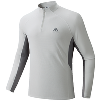 安踏 大地之壳3.0丨户外轻暖绒长袖t恤男子春季半拉链运动徒步上衣