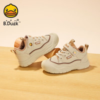 B.Duck【5折】B.Duck小黄鸭童鞋男童棉鞋冬季新款儿童鞋子二棉运动鞋加 棕黑 2