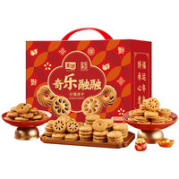  嘉士利 果乐果香夹心 饼干礼盒  【饼干礼盒】奇乐融融564g 礼盒装