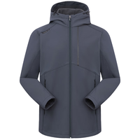 探路者(TOREAD)软壳衣功能外套户外徒步防风保暖弹力耐磨男女登山服2024秋冬 男-TAEEAM91221蓝岩黑 L