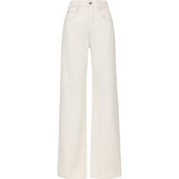 VEROMODA牛仔裤女2026春季含棉后袋蝴蝶结磨白复古宽松长裤326132049 蜜乳白牛仔 XS