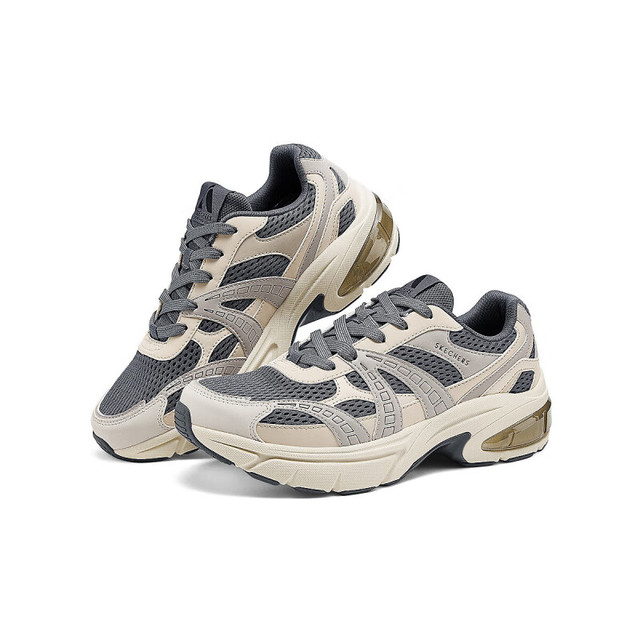 斯凯奇 男款复古慢跑鞋 自然色/灰色/NTGY 41