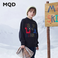 马骑顿(MQD)MQD男大童冬季卡通撞色学院风保暖半高领毛衣 藏青 130