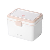 CHAHUA 茶花 150007 收纳箱 22*18.2*15.9cm 2个 茶花白/粉色