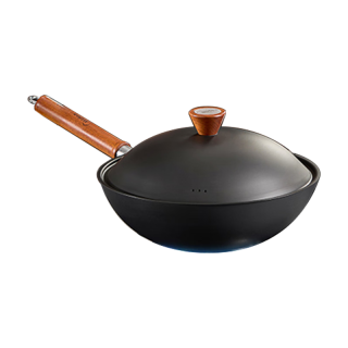 美的 铁锅炒锅钛炎不粘锅炒菜锅无涂层炒锅燃气凹面电磁炉专用年会礼品