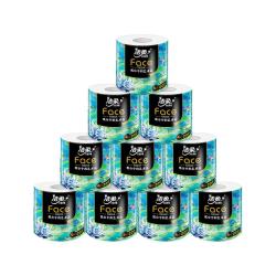 洁柔 油画卷纸 加厚4层200g 有芯卷筒卫生纸环保冲厕易降解 家庭实惠 4层 200g/卷*10卷