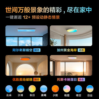 Aqara万象天镜吸顶灯V1客厅吸顶灯卧室吸顶灯自适应照明已接入HomeKit 420mm-60W（适用面积8-15m²）