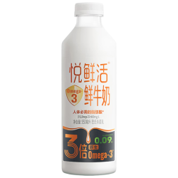 悦鲜活 原生Omega-3人体必需的脂肪酸  鲜牛奶 原生Omega-3 950ml*1